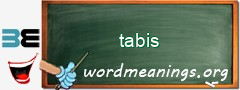 WordMeaning blackboard for tabis